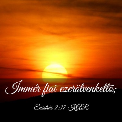Picture 03 - Ezsdrás 2:37 KAR - Immér fiai - Bible Verse Picture