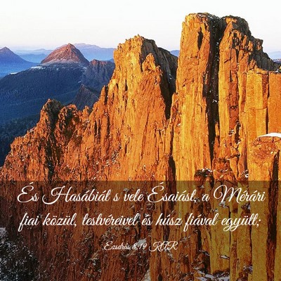 Picture 03 - Ezsdrás 8:19 KAR - És Hasábiát s vele Ésaiást, a Mérári fiai - Bible Verse Picture