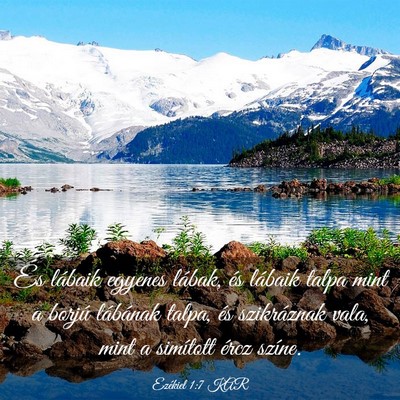 Picture 03 - Ezékiel 1:7 KAR - És lábaik egyenes lábak, és lábaik talpa - Bible Verse Picture