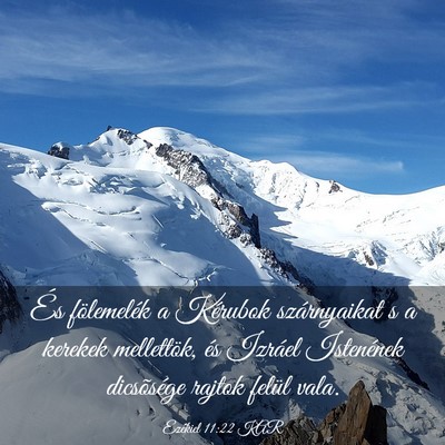 Picture 03 - Ezékiel 11:22 KAR - És fölemelék a Kérubok szárnyaikat s a - Bible Verse Picture