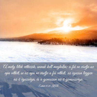 Picture 03 - Ezékiel 18:20 KAR - A mely lélek vétkezik, annak kell meghalni; a - Bible Verse Picture