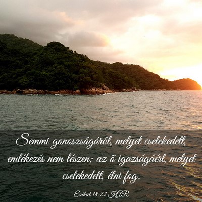 Picture 03 - Ezékiel 18:22 KAR - Semmi gonoszságáról, melyet cselekedett, - Bible Verse Picture
