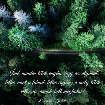 Picture 03 - Ezékiel 18:4 KAR - Ímé, minden lélek enyém, úgy az atyának - Bible Verse Picture