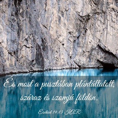 Picture 03 - Ezékiel 19:13 KAR - És most a pusztában plántáltatott, száraz - Bible Verse Picture