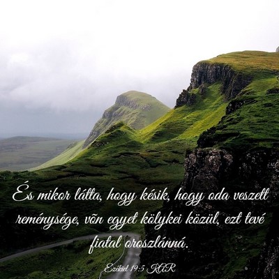 Picture 03 - Ezékiel 19:5 KAR - És mikor látta, hogy késik, hogy oda veszett - Bible Verse Picture