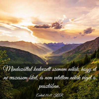 Picture 03 - Ezékiel 20:17 KAR - Mindazáltal kedvezett szemem nékik, hogy el ne - Bible Verse Picture