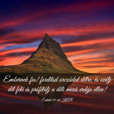 Picture 03 - Ezékiel 20:46 KAR - Embernek fia! fordítsd orczádat délre, és - Bible Verse Picture