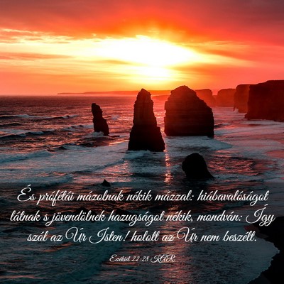Picture 03 - Ezékiel 22:28 KAR - És prófétái mázolnak nékik mázzal: - Bible Verse Picture