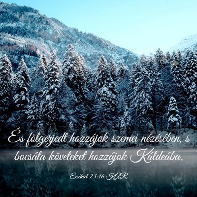 Picture 03 - Ezékiel 23:16 KAR - És fölgerjedt hozzájok szemei nézésében, s - Bible Verse Picture