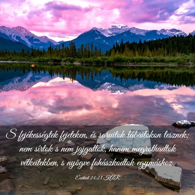 Picture 03 - Ezékiel 24:23 KAR - S fejékességtek fejeteken, és saruitok - Bible Verse Picture