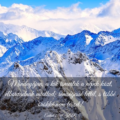 Picture 03 - Ezékiel 28:19 KAR - Mindnyájan, a kik ismertek a népek közt, - Bible Verse Picture