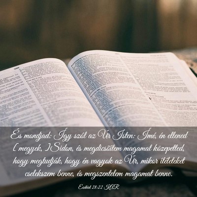 Picture 03 - Ezékiel 28:22 KAR - És mondjad: Így szól az Úr Isten: Ímé, én - Bible Verse Picture