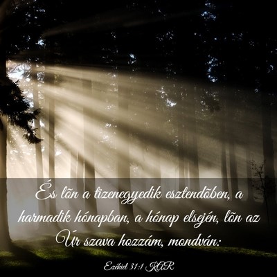 Picture 03 - Ezékiel 31:1 KAR - És lõn a tizenegyedik esztendõben, a harmadik - Bible Verse Picture