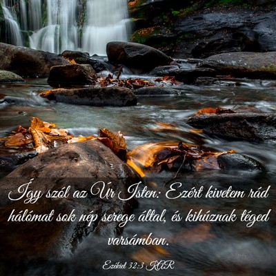 Picture 03 - Ezékiel 32:3 KAR - Így szól az Úr Isten: Ezért kivetem rád - Bible Verse Picture