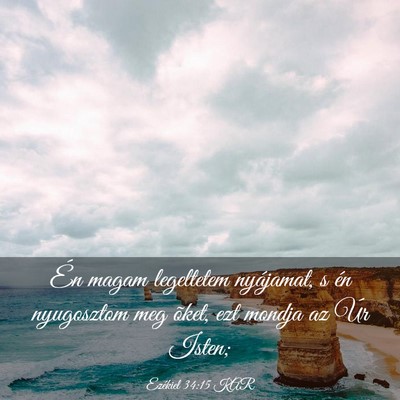 Picture 03 - Ezékiel 34:15 KAR - Én magam legeltetem nyájamat, s én nyugosztom - Bible Verse Picture