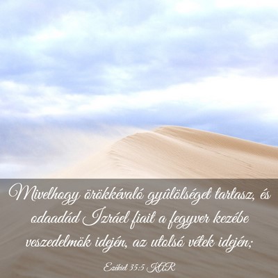 Picture 03 - Ezékiel 35:5 KAR - Mivelhogy örökkévaló gyûlölséget tartasz, - Bible Verse Picture