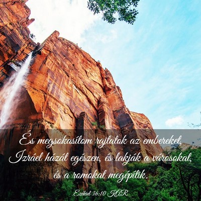 Picture 03 - Ezékiel 36:10 KAR - És megsokasítom rajtatok az embereket, Izráel - Bible Verse Picture