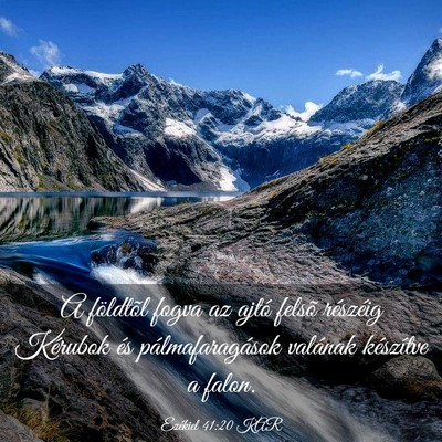 Picture 03 - Ezékiel 41:20 KAR - A földtõl fogva az ajtó felsõ részéig - Bible Verse Picture