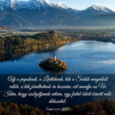 Picture 03 - Ezékiel 43:19 KAR - Adj a papoknak, a Lévitáknak, kik a Sádók - Bible Verse Picture