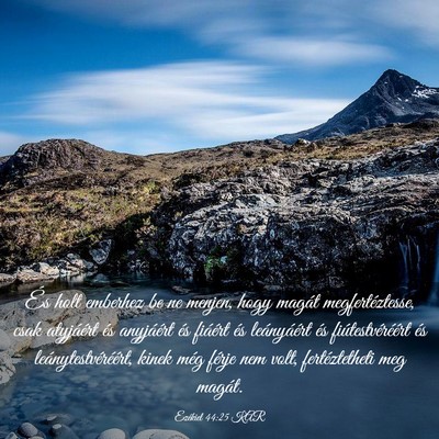 Picture 03 - Ezékiel 44:25 KAR - És holt emberhez be ne menjen, hogy magát - Bible Verse Picture