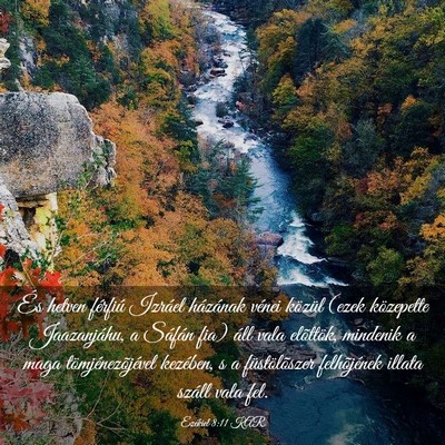 Picture 03 - Ezékiel 8:11 KAR - És hetven férfiú Izráel házának vénei - Bible Verse Picture