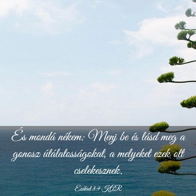 Picture 03 - Ezékiel 8:9 KAR - És mondá nékem: Menj be és lásd meg a gonosz - Bible Verse Picture