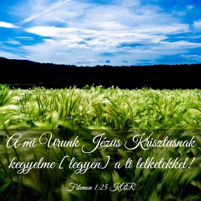 Picture 03 - Filemon 1:25 KAR - A mi Urunk Jézus Krisztusnak kegyelme [legyen] a - Bible Verse Picture