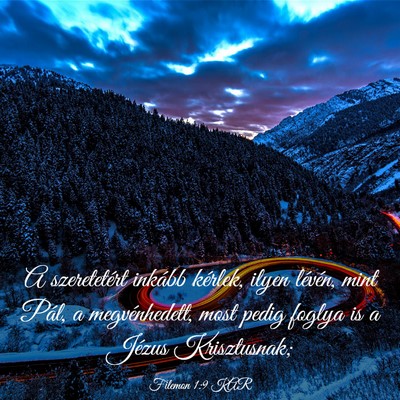 Picture 03 - Filemon 1:9 KAR - A szeretetért inkább kérlek, ilyen lévén, - Bible Verse Picture