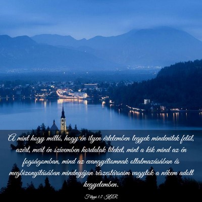 Picture 03 - Filippi 1:7 KAR - A mint hogy méltó, hogy én ilyen értelemben - Bible Verse Picture