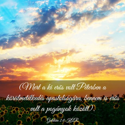 Picture 03 - Galátzia 2:8 KAR - (Mert a ki erõs volt Péterben a - Bible Verse Picture