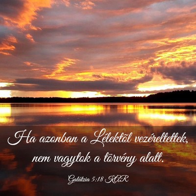 Picture 03 - Galátzia 5:18 KAR - Ha azonban a Lélektõl vezéreltettek, nem - Bible Verse Picture