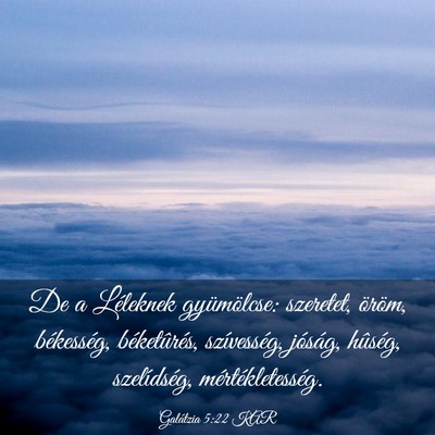 Picture 03 - Galátzia 5:22 KAR - De a Léleknek gyümölcse: szeretet, öröm, - Bible Verse Picture