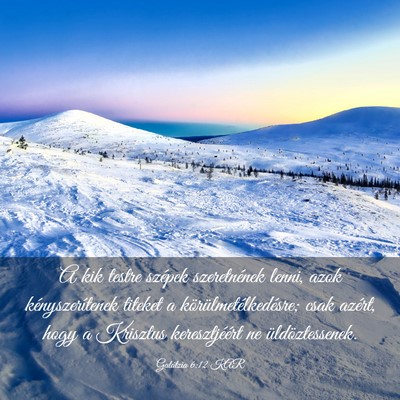 Picture 03 - Galátzia 6:12 KAR - A kik testre szépek szeretnének lenni, azok - Bible Verse Picture