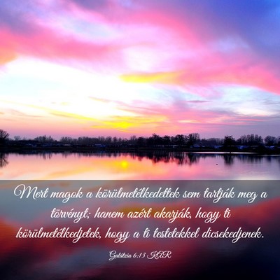 Picture 03 - Galátzia 6:13 KAR - Mert magok a körülmetélkedettek sem tartják - Bible Verse Picture