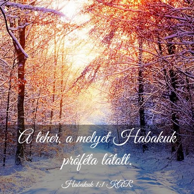 Picture 03 - Habakuk 1:1 KAR - A teher, a melyet Habakuk próféta - Bible Verse Picture