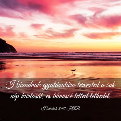 Picture 03 - Habakuk 2:10 KAR - Házadnak gyalázatára tervezted a sok nép - Bible Verse Picture