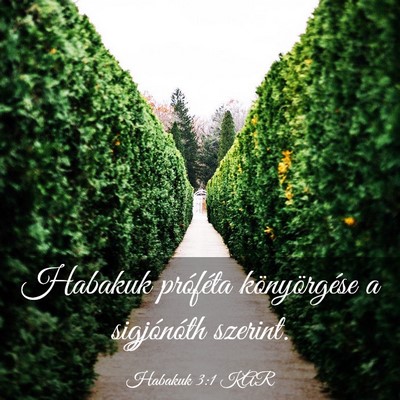 Picture 03 - Habakuk 3:1 KAR - Habakuk próféta könyörgése a sigjónóth - Bible Verse Picture