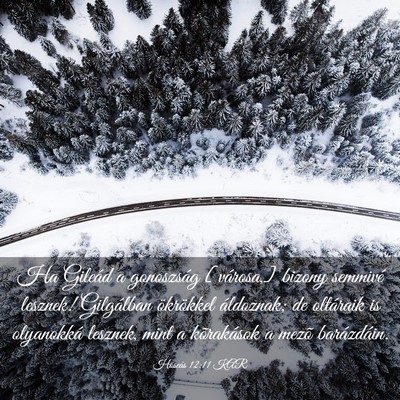 Picture 03 - Hóseás 12:11 KAR - Ha Gileád a gonoszság [városa,] bizony - Bible Verse Picture