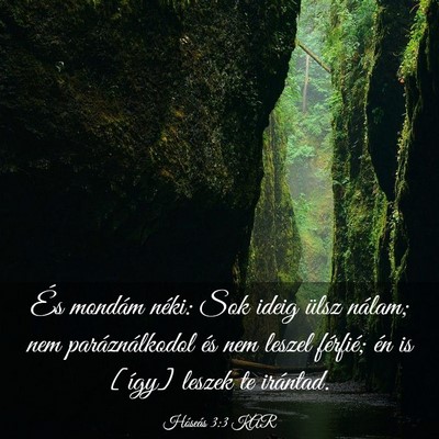 Picture 03 - Hóseás 3:3 KAR - És mondám néki: Sok ideig ülsz nálam; nem - Bible Verse Picture