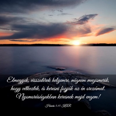 Picture 03 - Hóseás 5:15 KAR - Elmegyek, visszatérek helyemre, mígnem - Bible Verse Picture