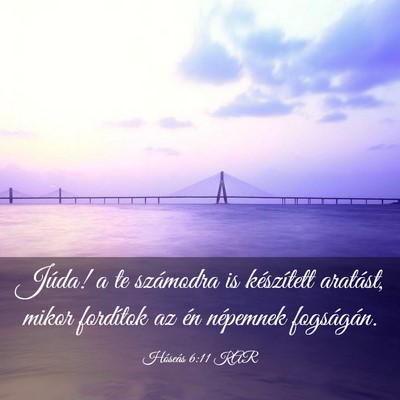 Picture 03 - Hóseás 6:11 KAR - Júda! a te számodra is készített aratást, - Bible Verse Picture