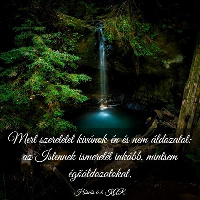 Picture 03 - Hóseás 6:6 KAR - Mert szeretetet kivánok én és nem áldozatot: - Bible Verse Picture