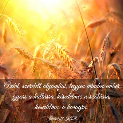 Picture 03 - Jakab 1:19 KAR - Azért, szeretett atyámfiai, legyen minden ember - Bible Verse Picture