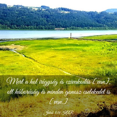 Picture 03 - Jakab 3:16 KAR - Mert a hol irígység és czivakodás [van], ott - Bible Verse Picture