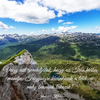 Picture 03 - Jakab 4:5 KAR - Vagy azt gondoljátok, hogy az Írás hiába - Bible Verse Picture