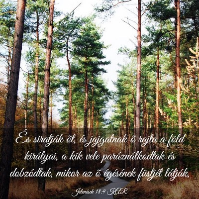 Picture 03 - Jelenések 18:9 KAR - És siratják õt, és jajgatnak õ rajta a föld - Bible Verse Picture