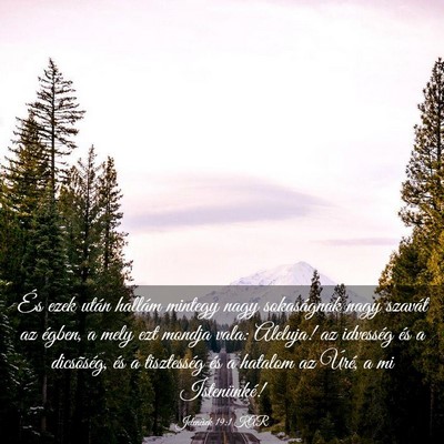 Picture 03 - Jelenések 19:1 KAR - És ezek után hallám mintegy nagy sokaságnak - Bible Verse Picture