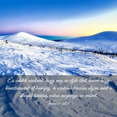 Picture 03 - Jelenések 9:5 KAR - És adaték azoknak, hogy meg ne öljék õket, - Bible Verse Picture