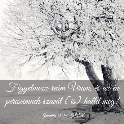 Picture 03 - Jeremiás 18:19 KAR - Figyelmezz reám Uram, és az én pereseimnek - Bible Verse Picture