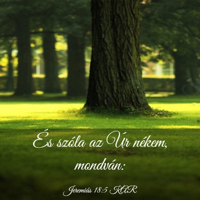 Picture 03 - Jeremiás 18:5 KAR - És szóla az Úr nékem, - Bible Verse Picture